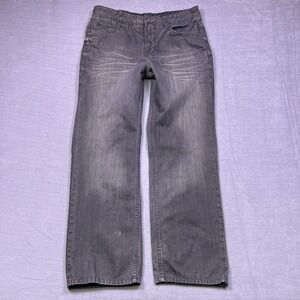 Ecko UNLTD Jeans Size 36 Gray Wash Relaxed Fit Cotton Denim Pants Pockets Design